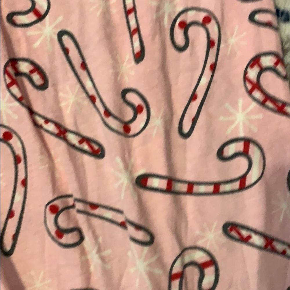 y2k Vintage pink candycane pajamas Barbie pink style - Picture 2 of 3